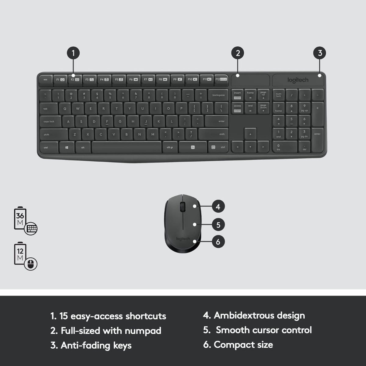 KBM LOGITECH WL MK235